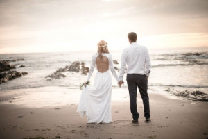 Devon beach wedding marquee 1