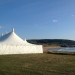 Devon beach wedding marquee croyde