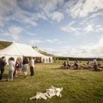 Devon beach wedding marquee croyde 2