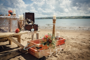 beach wedding north devon