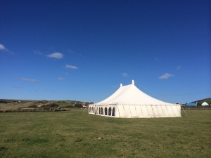 outdoor wedding venue marquee Croyde Beach North Devon