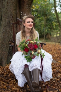 winter wedding look devon