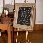 shabby chic easel & vintage chalk board