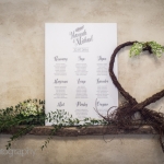 Modern rustic wedding stationary table plan