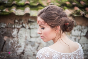 modern rustic wedding styling accessories hair devon